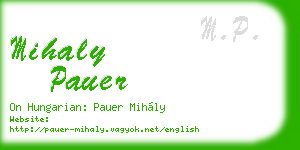 mihaly pauer business card