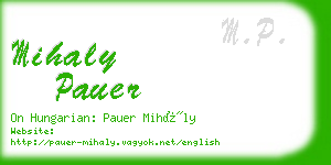 mihaly pauer business card